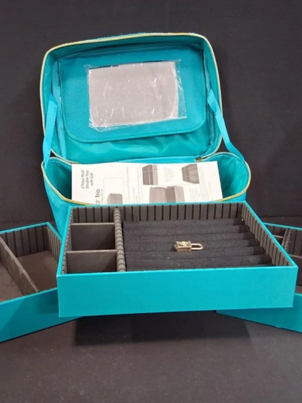 NEW Joy Mangano Jewel Kit Trio 3 Tier Jewelry Case Organizer Travel/Home